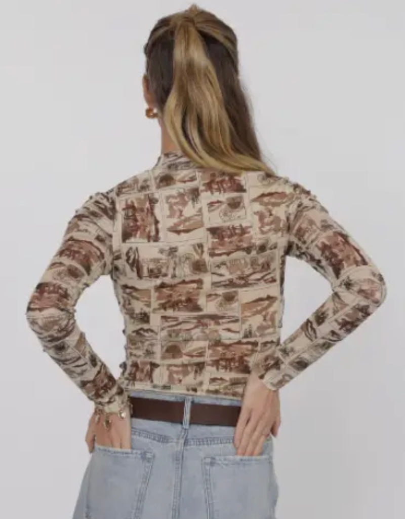 Rustic Rodeo Mesh Top