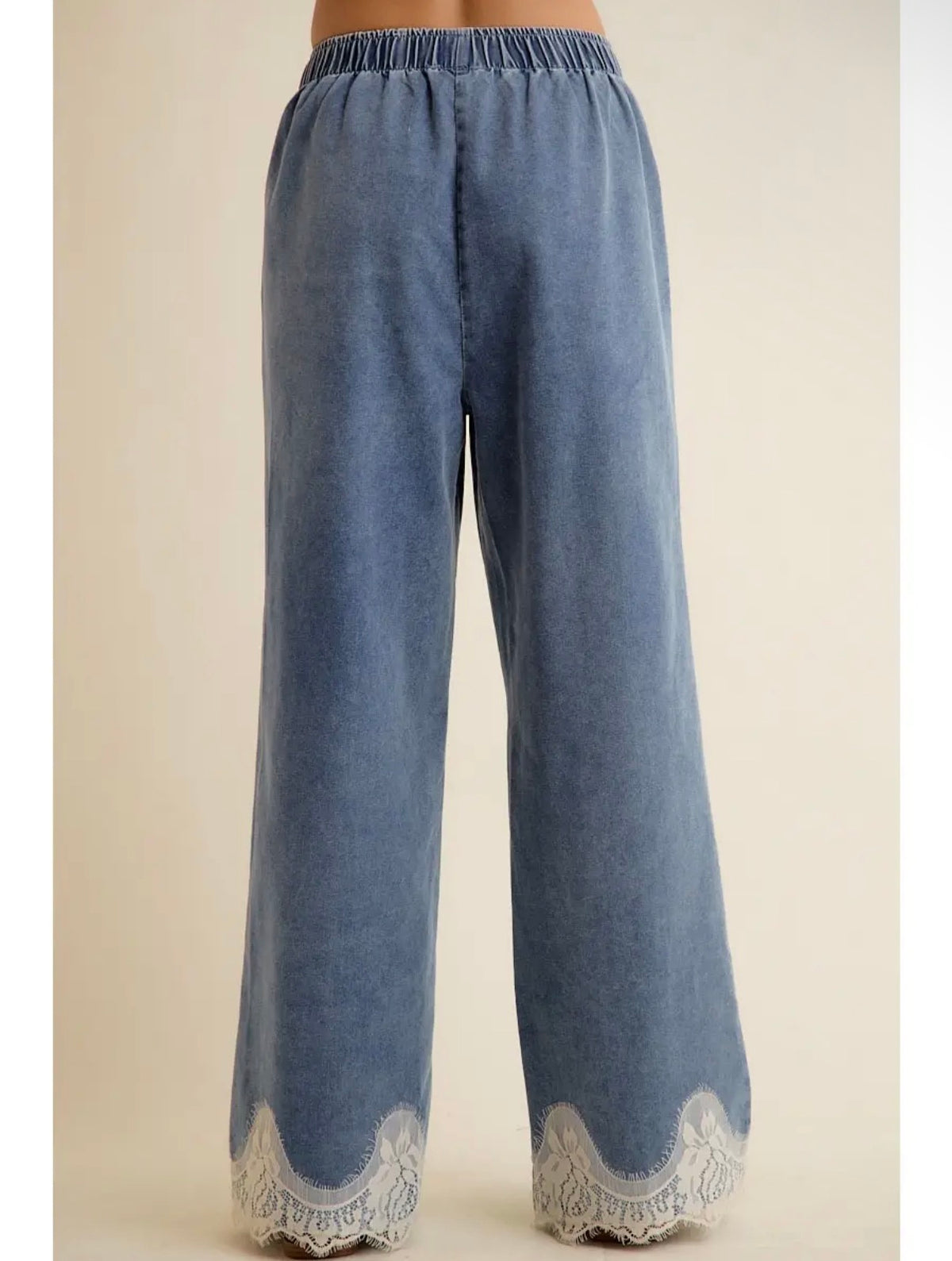 Lace Me Up Wide Leg Jeans