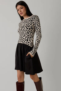 Wild Contrast Knit Dress
