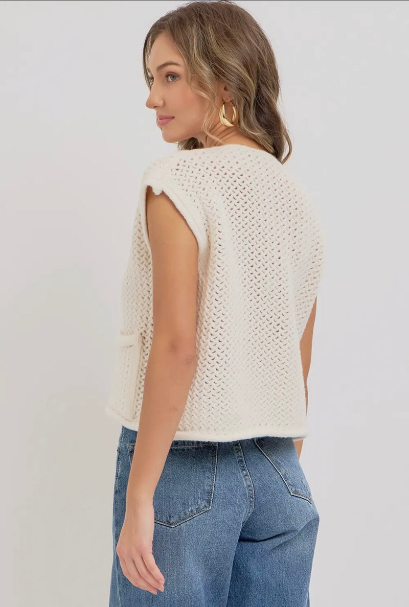Buttoned Up Chunky Vest