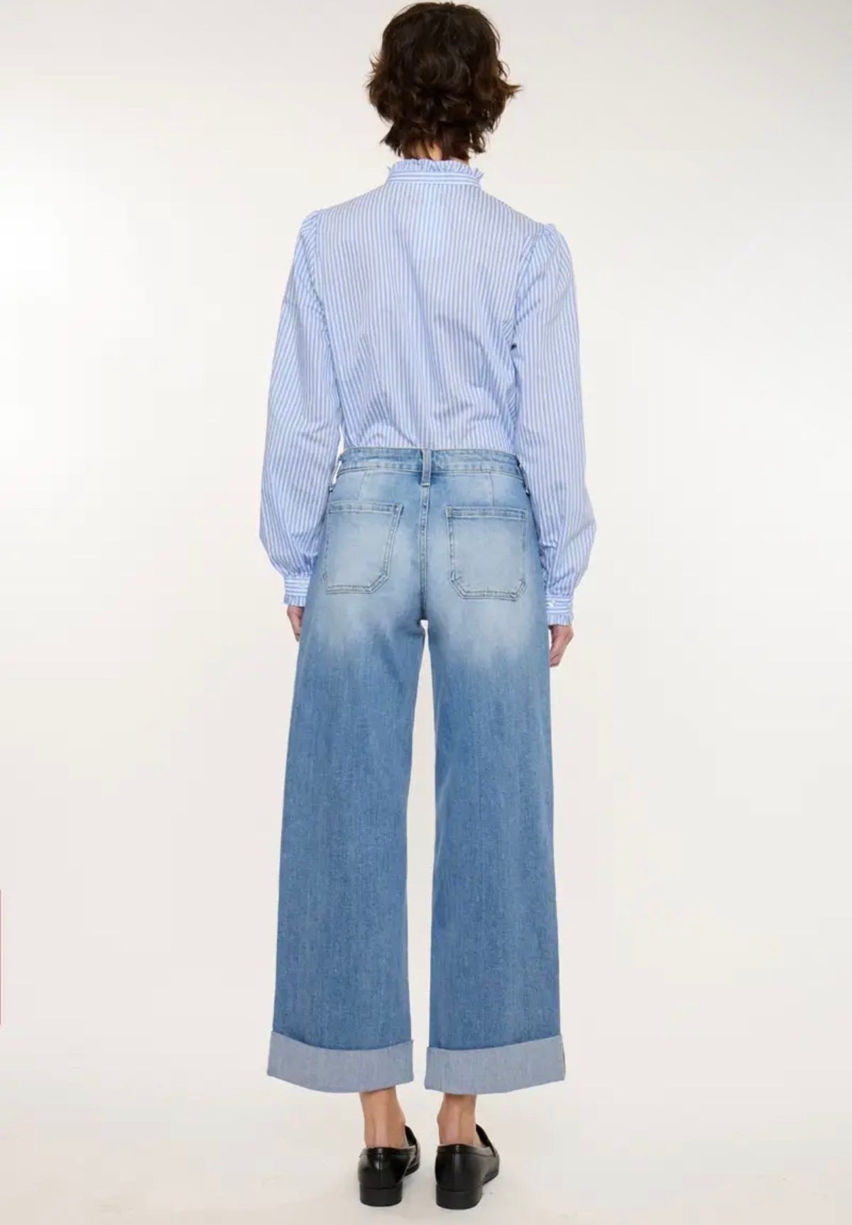 Weekend Cuff Wide-Leg Jeans
