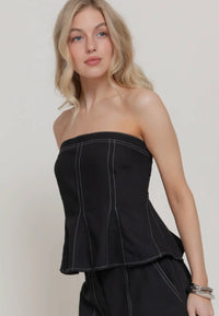 Midnight Chic Peplum Top