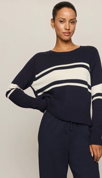 Stripe Stand In Sweater-elipse