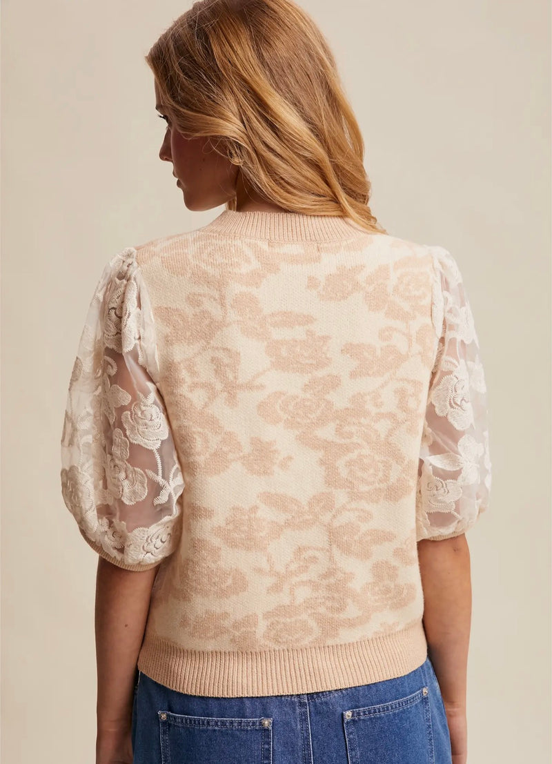 Lace Bloom Knit Topping
