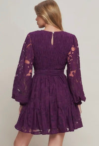 Plum Textured Dress