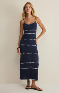 Catamaran Striped Maxi Dress (twilight blue)
