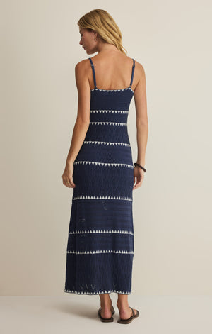 Catamaran Striped Maxi Dress (twilight blue)