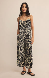 Flared Isla Leaf Jumpsuit