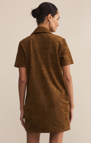 Sydney Suede Mini Dress (coconut)