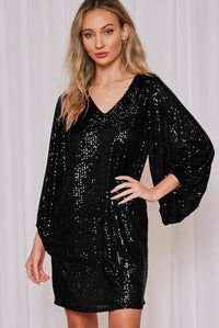 Black Sequin Dress