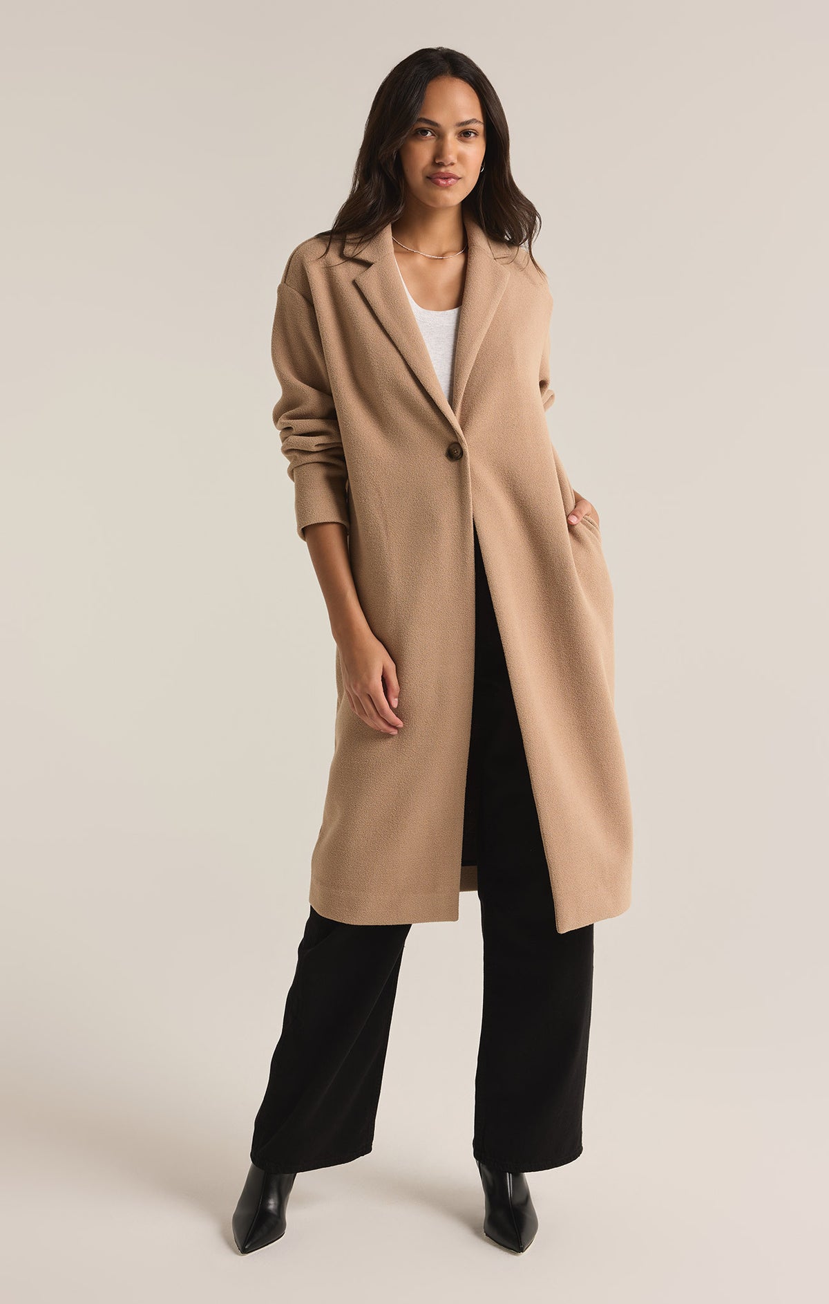 Classic Camel Mason Coat