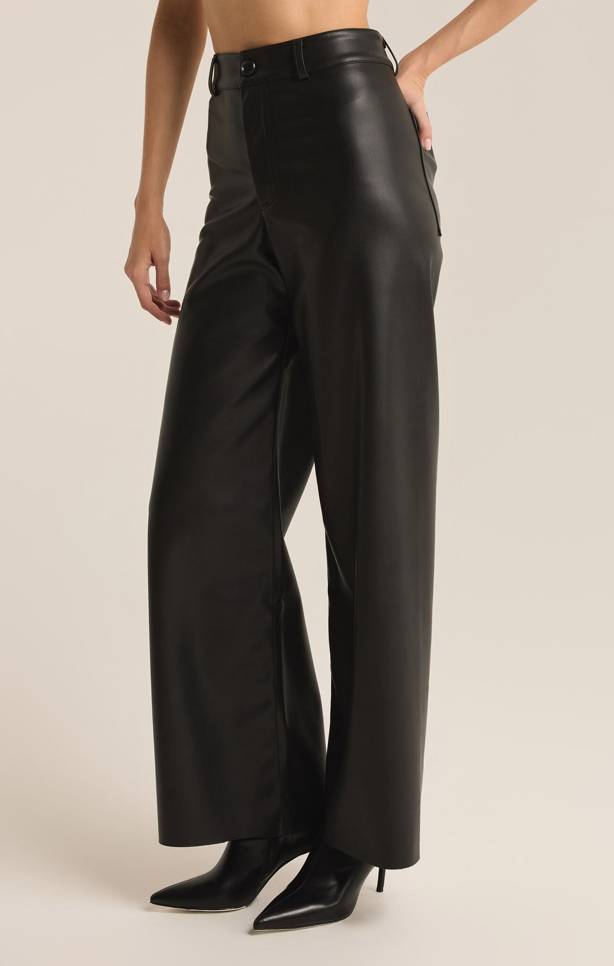 Black Rilynn Faux Leather Pant