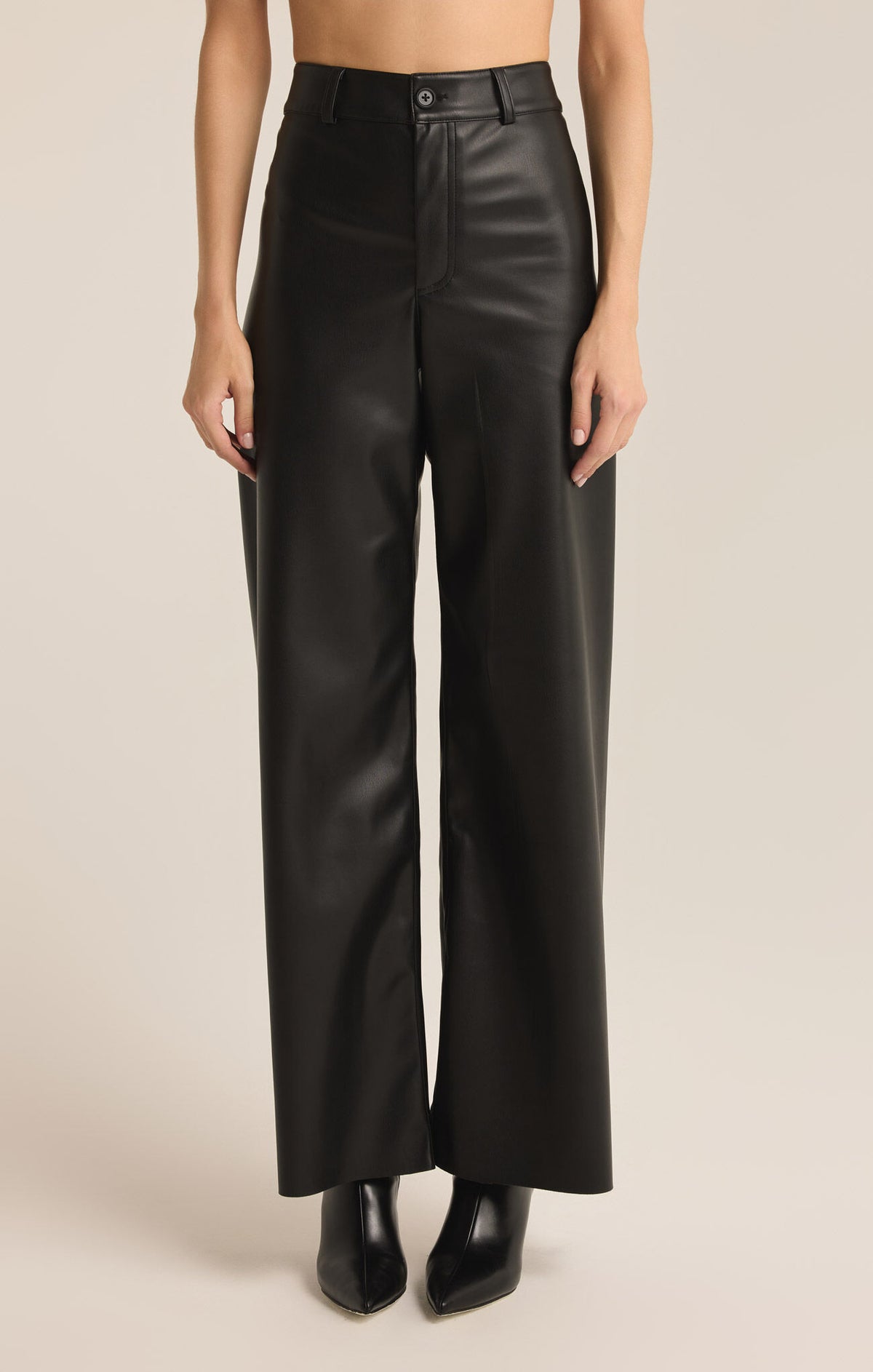 Black Rilynn Faux Leather Pant