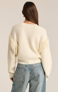 On the Fringe Sweater-Sea Salt