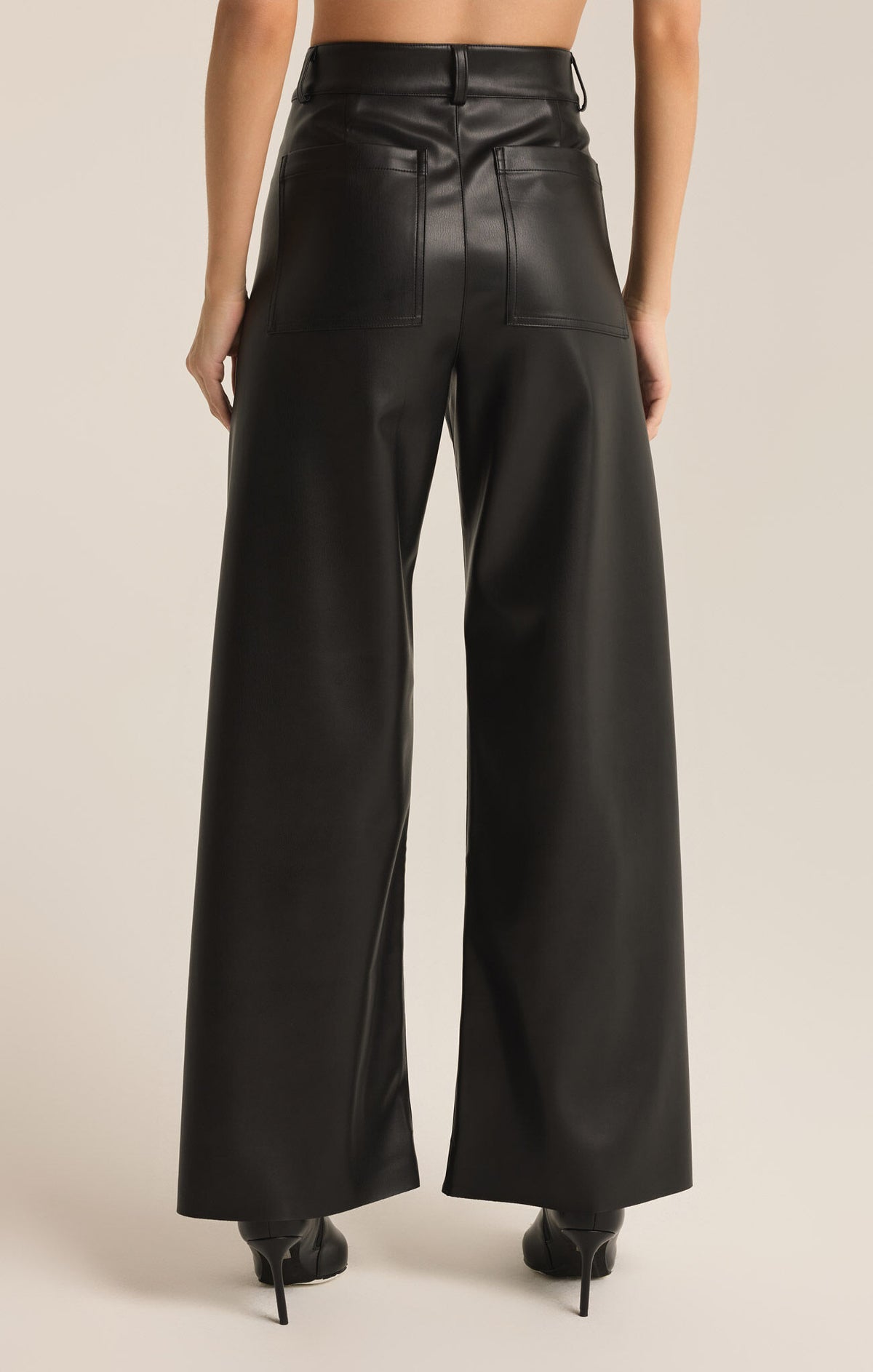 Black Rilynn Faux Leather Pant