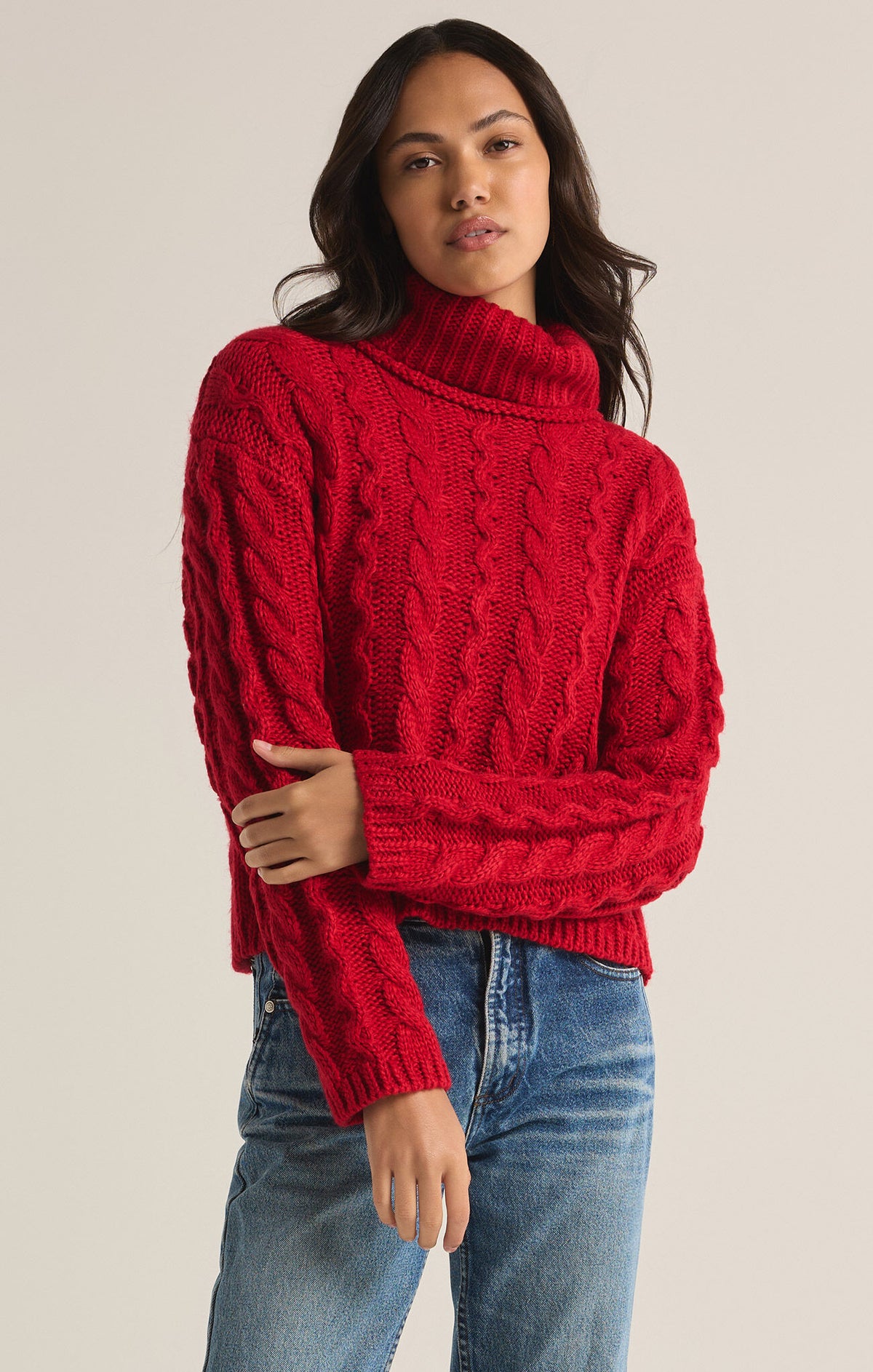 Tied To You Sweater-Haute Red