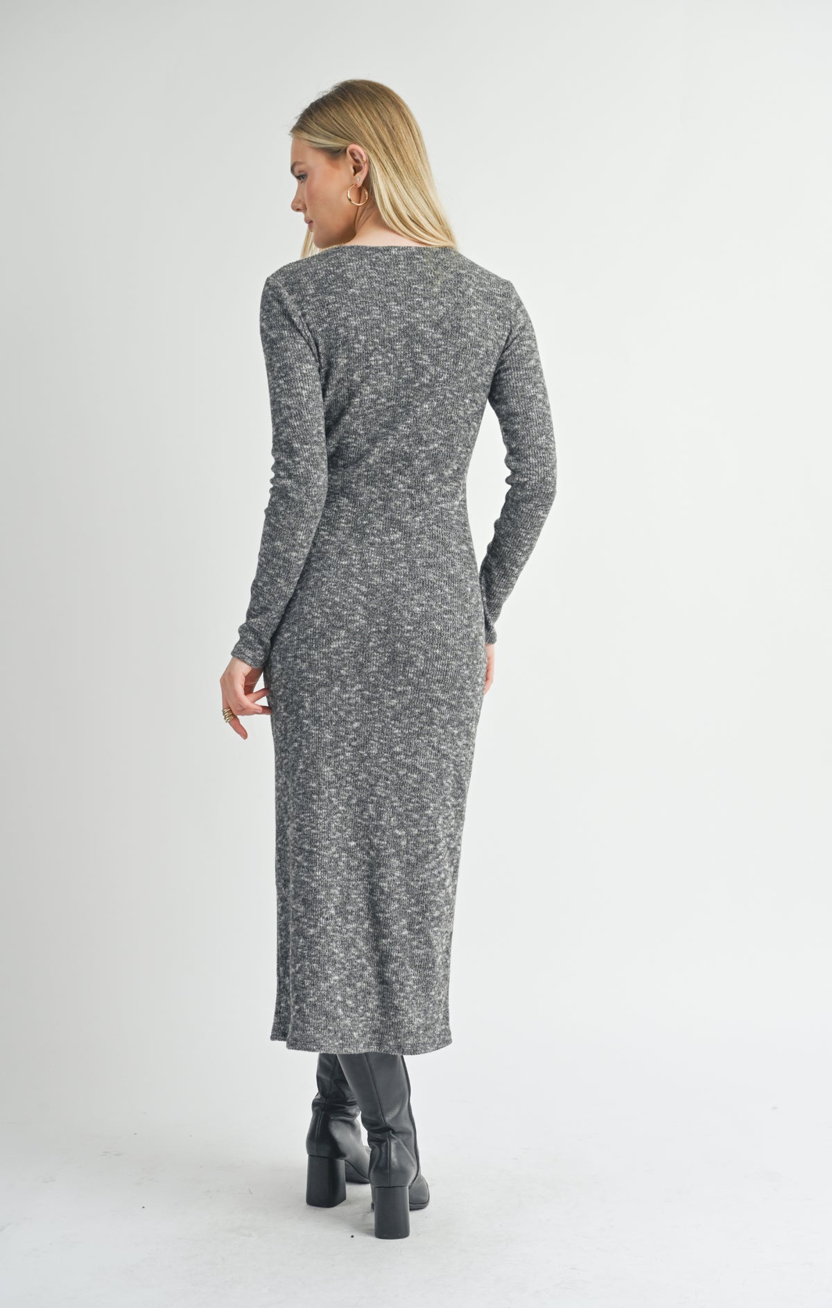 New Romantics Maxi Dress-Charcoal